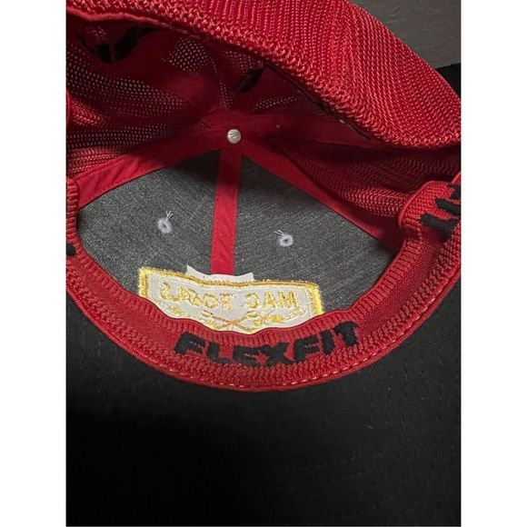 Mac Tools Embroidered Patch Flexfit Hat Gray and Red OSFA - Picture 6 of 6